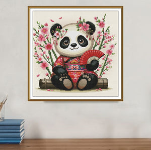 "Panda Sakura" Cross Stitch Kit Nova Sloboda