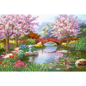 Bead Embroidery Kit DIY Japanese garden