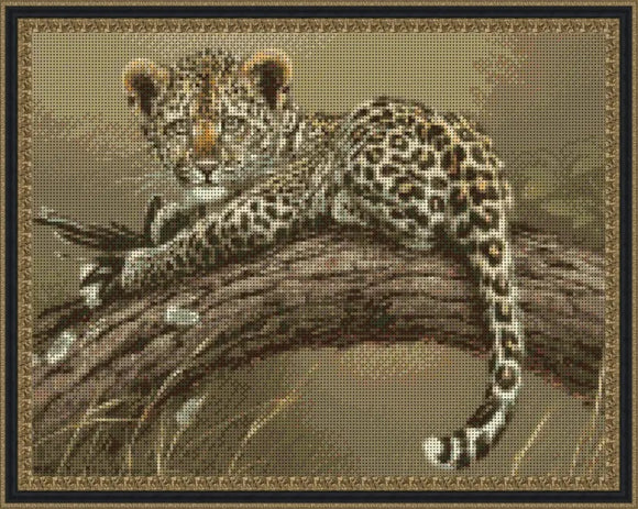 Bead Embroidery Kit DIY leopard cub