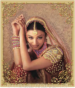 Bead Embroidery Kit oriental girl, east India woman