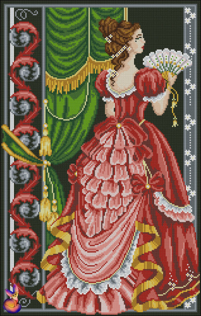 Bead Embroidery Kit Aristocrat in red