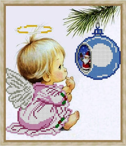 New Year angel Bead embroidery kit