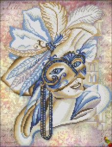 Bead Embroidery Kit Venetian mystery mask