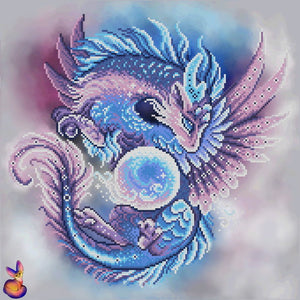 Bead Embroidery kit, Dragon making dreams come true