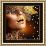 Bead Embroidery Kit on canvas lip gloss