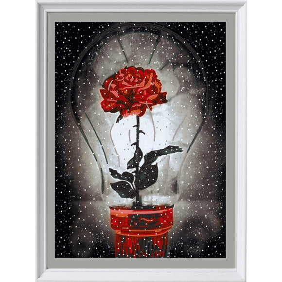 Bead Embroidery Kit rose light