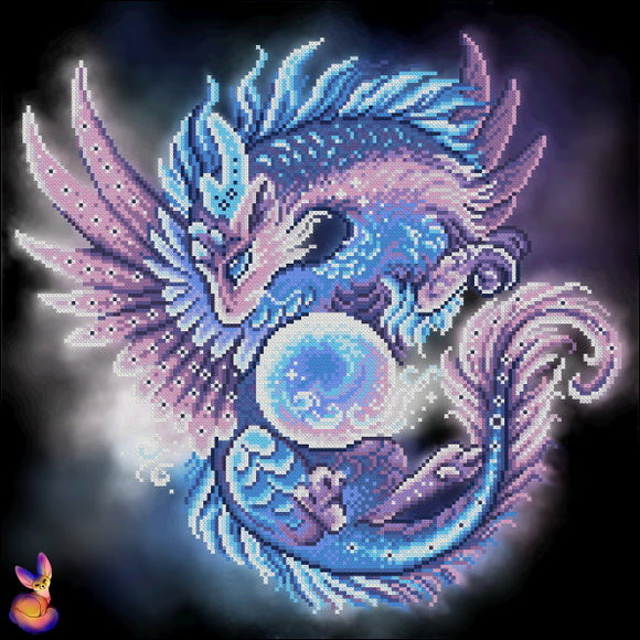 Bead Embroidery kit, Dragon making dreams come true