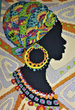 African Woman Bead embroidery kit