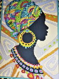 African Woman Bead embroidery kit