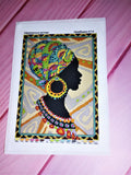 African Woman Bead embroidery kit