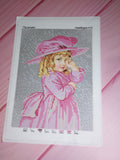 little girl in a pink dress Bead embroidery kit