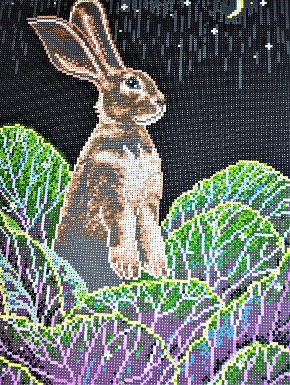 BUNNY IN CABBAGE Bead embroidery kit