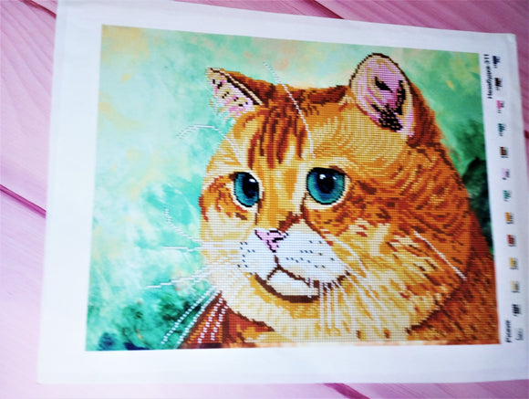 Red Cat Bead embroidery kit