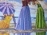 Girls with umbrellas Bead embroidery kit