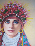 Ukrainian girl Bead embroidery kit