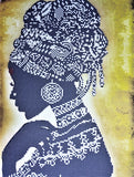 African Woman Bead embroidery kit