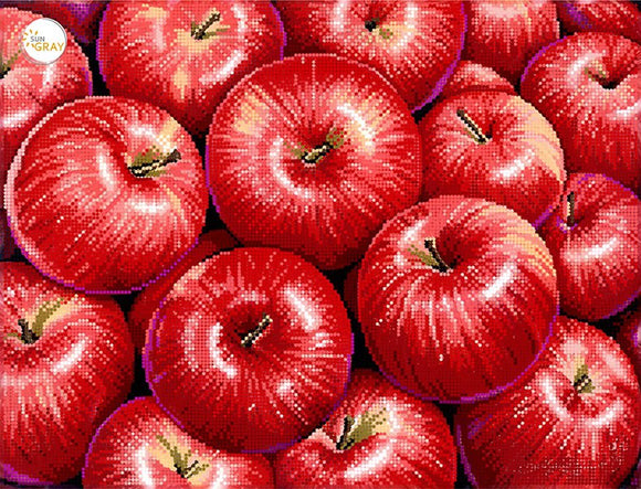 Red Apples Bead embroidery kit