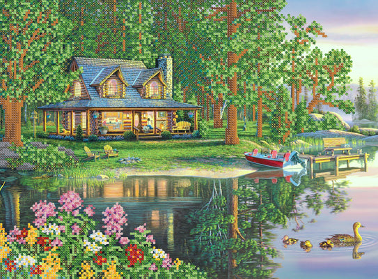 Bead Embroidery Kit A secluded house