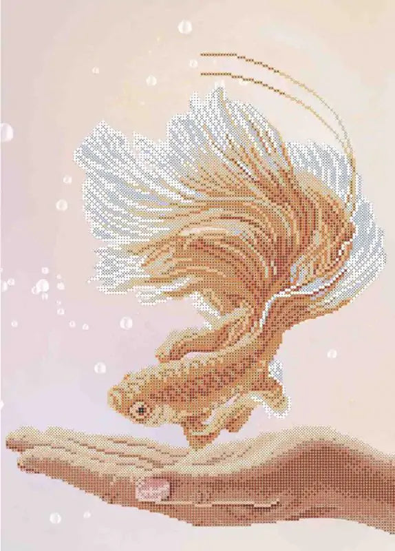 Bead DIY Embroidery Kit GOLD FISH
