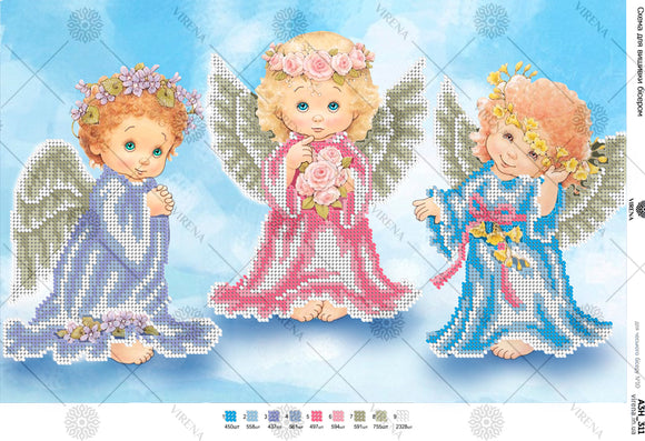 Bead Embroidery kit THREE LITTLE ANGELS