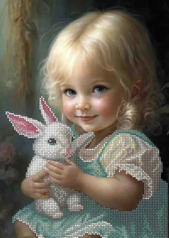 Bead Embroidery Kit animal beast Little angel rabbit