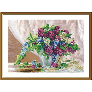 Lilac color Cross Stitch Kit Nova Sloboda