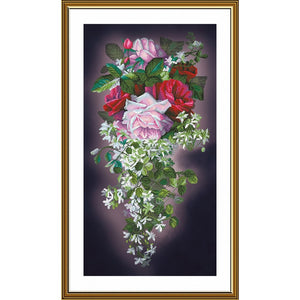 flower cascade Cross Stitch Kit Nova Sloboda