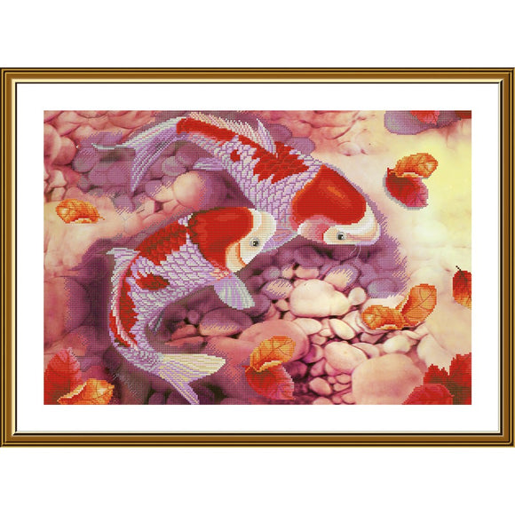 Chinese carp Cross Stitch Kit Nova Sloboda