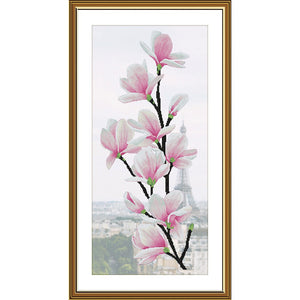 Magnolia color Cross Stitch Kit Nova Sloboda