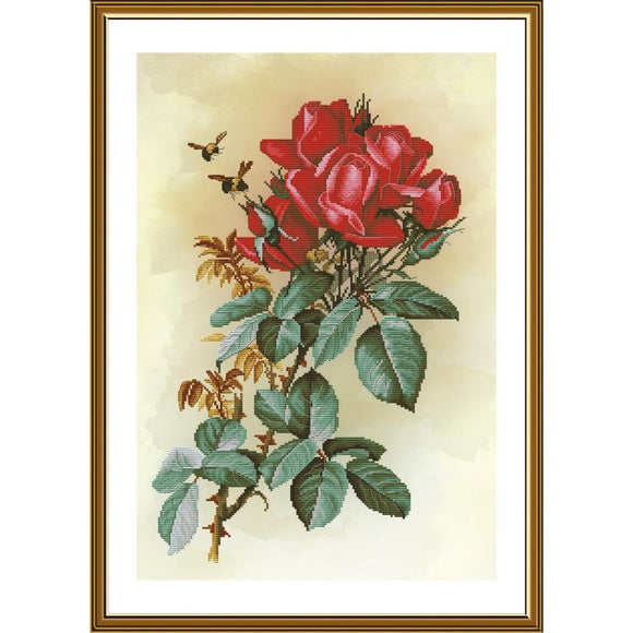 Red rose Cross Stitch Kit Nova Sloboda