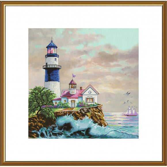 evening lighthouse Cross Stitch Kit Nova Sloboda