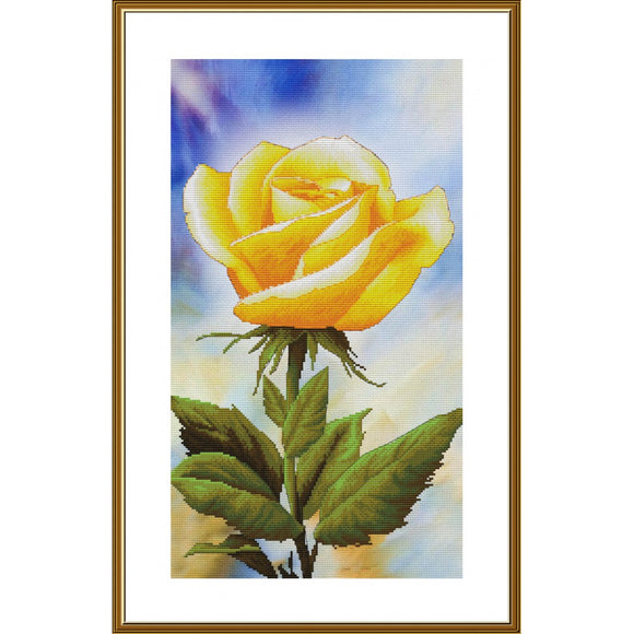 yellow rose Cross Stitch Kit Nova Sloboda