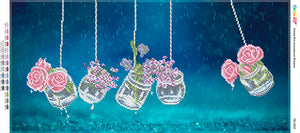 flowers in jars Bead embroidery kit