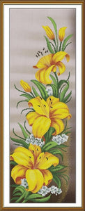 Yellow lilies Cross Stitch Kit Nova Sloboda