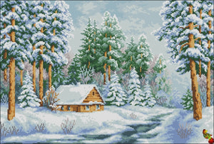 Bead EMBROIDERY kit Snowy Winter