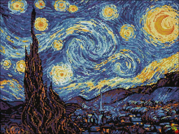 DIY Bead Embroidery kit Vincent Van Gogh 