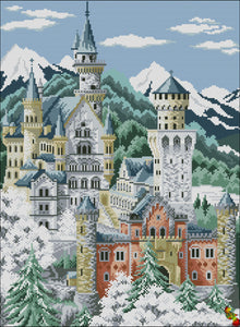 DIY Bead Embroidery kit Neuschwanstein Castle