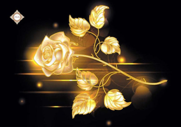 Bead Embroidery Kit golden rose