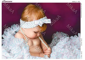 Bead Embroidery Kit baby girl little beauty