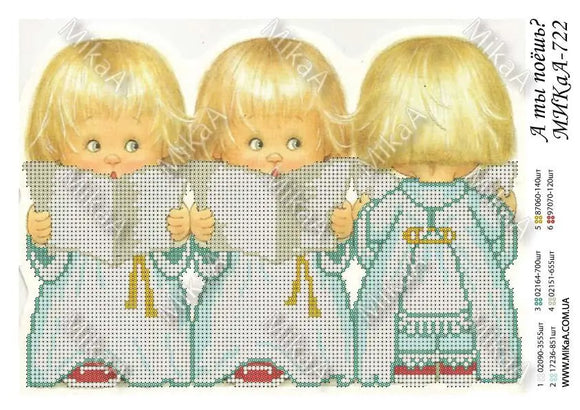 Bead Embroidery Kit DIY singing angels