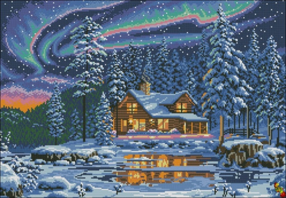 DIY Bead Embroidery Kit Northern lights