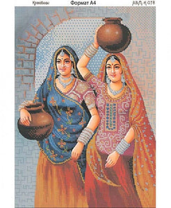 Bead Embroidery Kit indian beauties - Marlena.shop