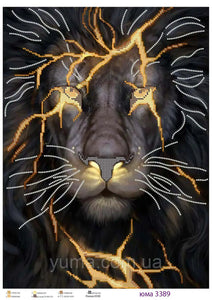 DIY Bead Embroidery Kit thunder lion