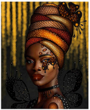 Bead Embroidery Kit, Needlepoint Beading, African Woman - Marlena.shop