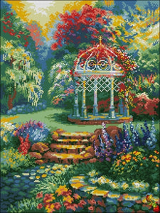 DIY Bead Embroidery kit A colorful gazebo