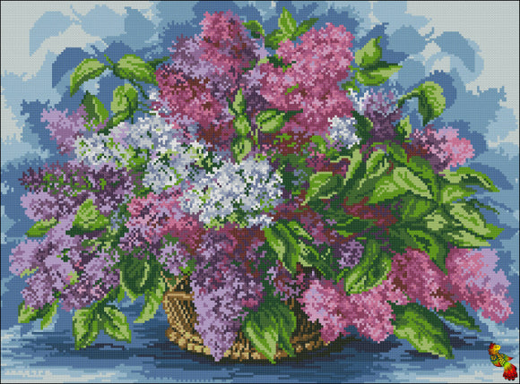 DIY Bead Embroidery kit Royal lilac