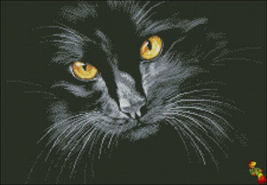 DIY Bead Embroidery KIT black cat