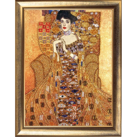 Bead embroidery kit, Golden Adele Klimt