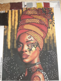 Bead Embroidery Kit, Needlepoint Beading, African Woman - Marlena.shop