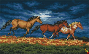 DIY Bead Embroidery kit Lightning horse speed